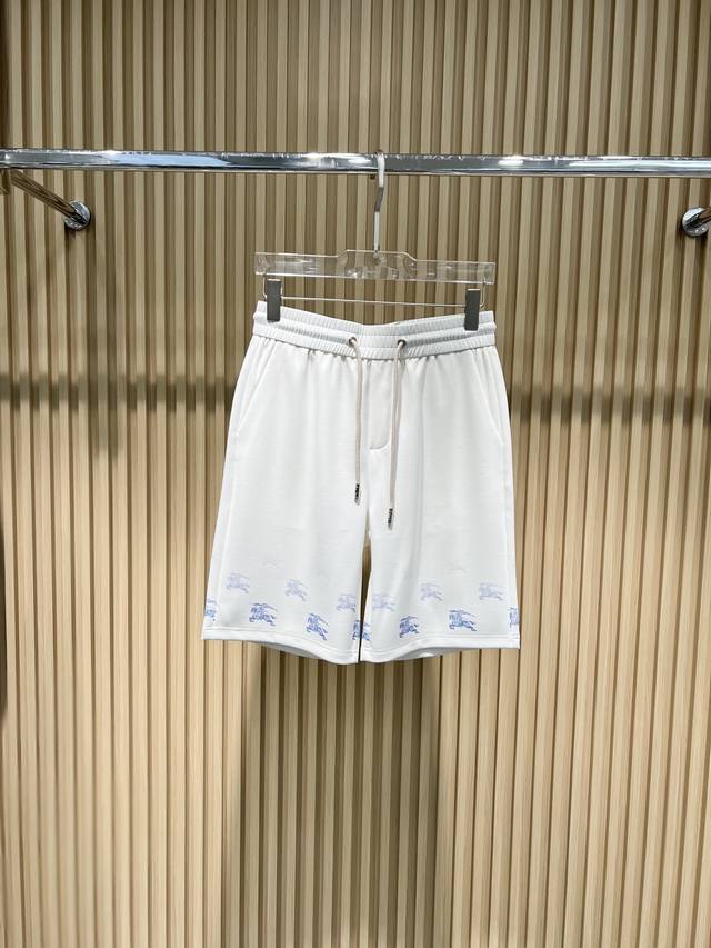 New Spring And Summer Burberry Horse Shorts # White Size: -