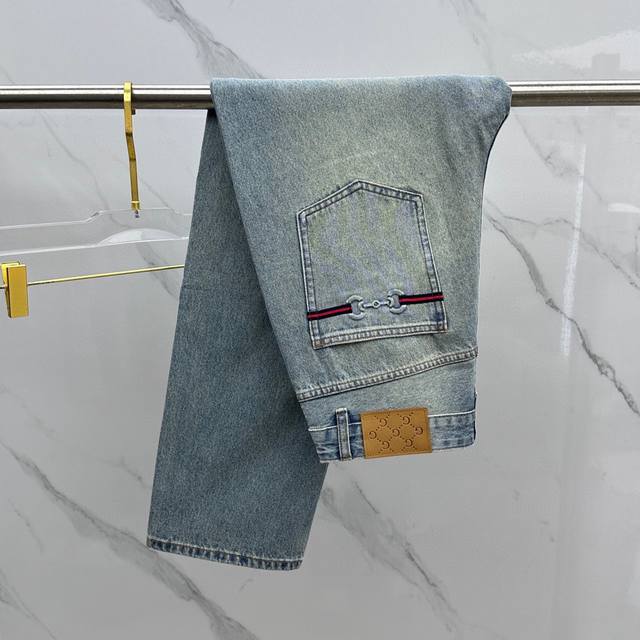 g New Wide-Leg Straight Jeans, Comfortable And Breathable Denim Fabric, Heavy