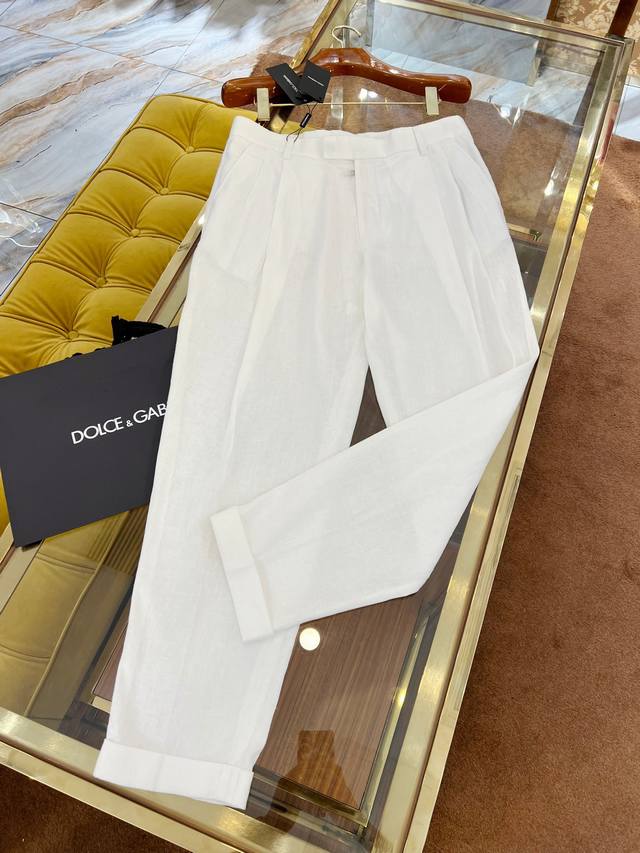Jacket Pants 2025Ssdg Latest Catwalk Style New Noble Style 100% Linen Pants Nine