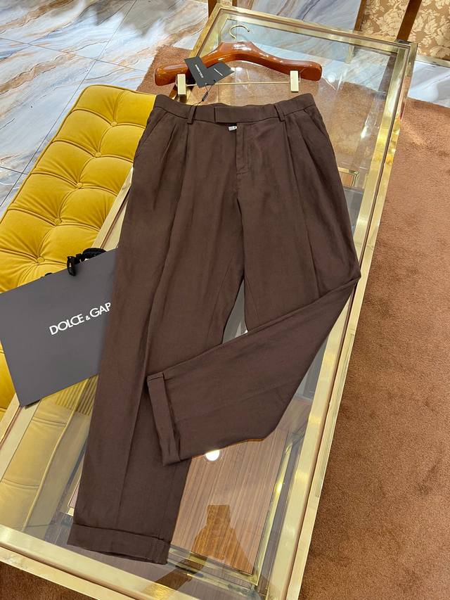 Jacket Pants 2025Ssdg Latest Catwalk Style New Noble Style 100% Linen Pants Nine