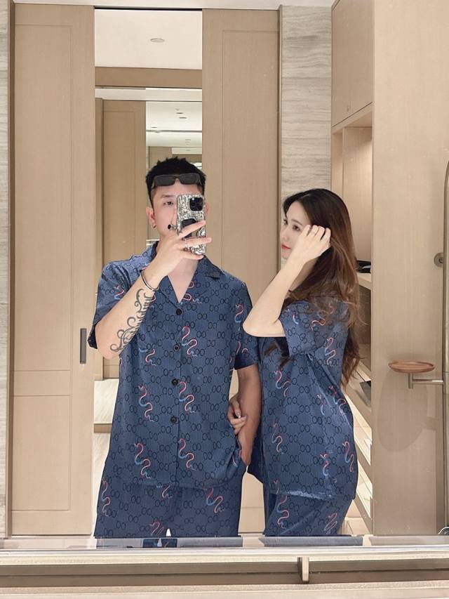 Original New Guggl Couple Suit Three-Piece Suit Short-Sleeved Shorts And Long Pa