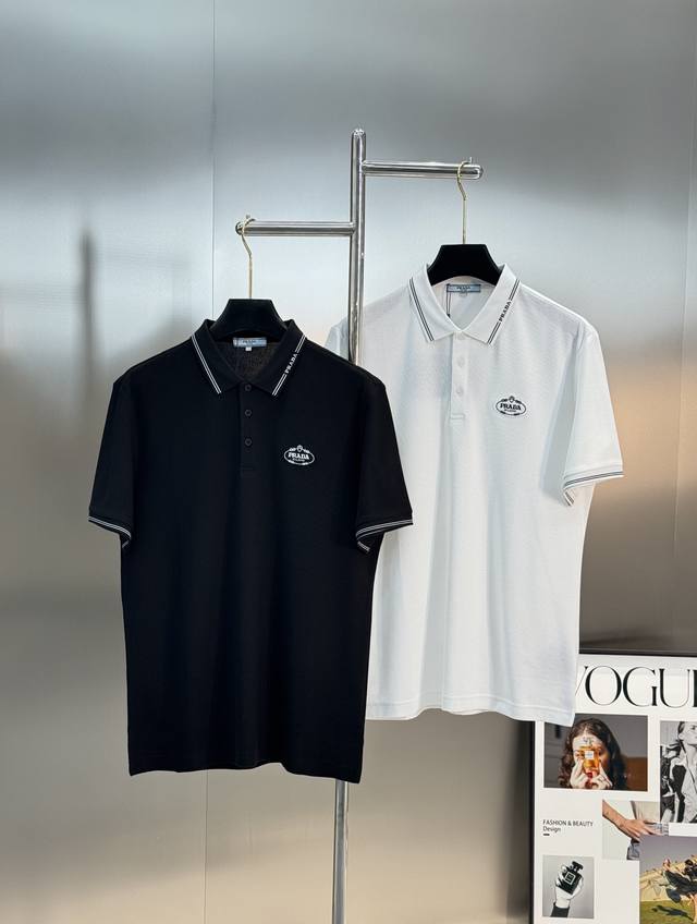 prad*Prada 25S Spring And Summer Men's Polo Business Casual Style Recommended