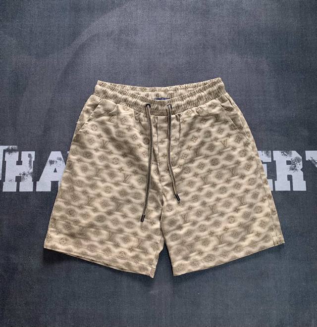 lv Full Print Blur Logo Casual Shorts Size Xssml