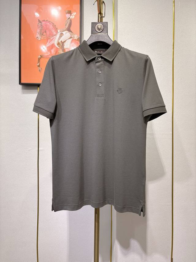 lp Nuou Lapel T-Shirt This Polo Shirt Is Made Of Custom Mercerized Fine Grain