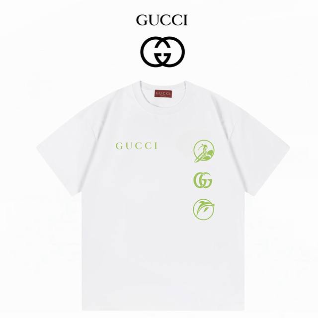 gucci 2025 New 280G Double Yarn Short Sleeves White Xs-L