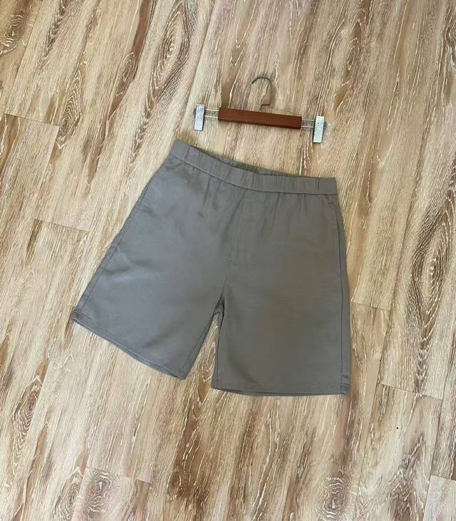 lp-25 New Summer Cotton And Linen Minimalist Men's Shorts Color Khaki White R