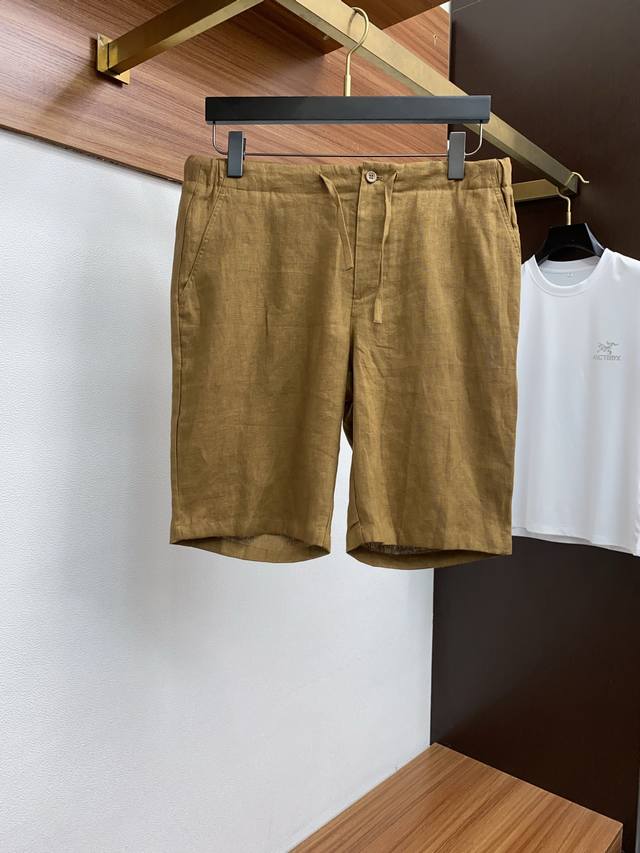 lp Loyo Pianya 100% Linen Elastic Drawstring Simple Casual Shorts. This Pair