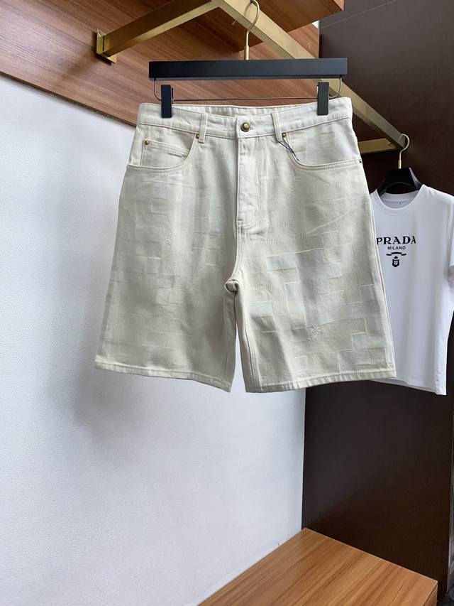 lv Louis Vuitton 25 Men's Denim Shorts Original Factory, Original Cloth, Orig