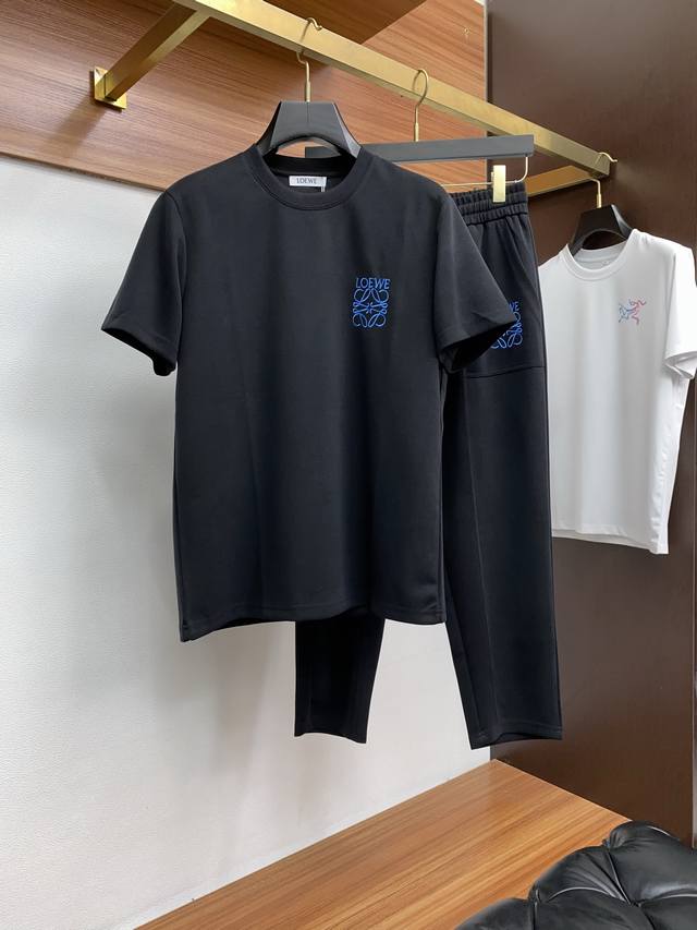 Clothes And Pants Loewe New 25Ss Early Spring New Trousers And Short-Sleeved Sui