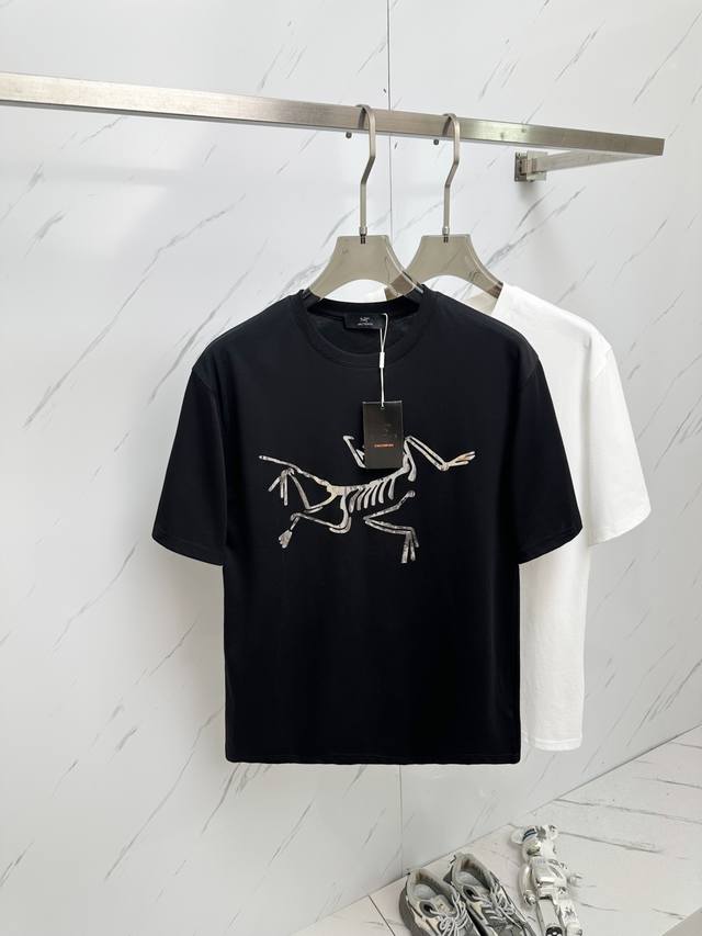 2025 Spring And Summer New Men's Round Neck Short-Sleeved T-Shirt Counter Sim