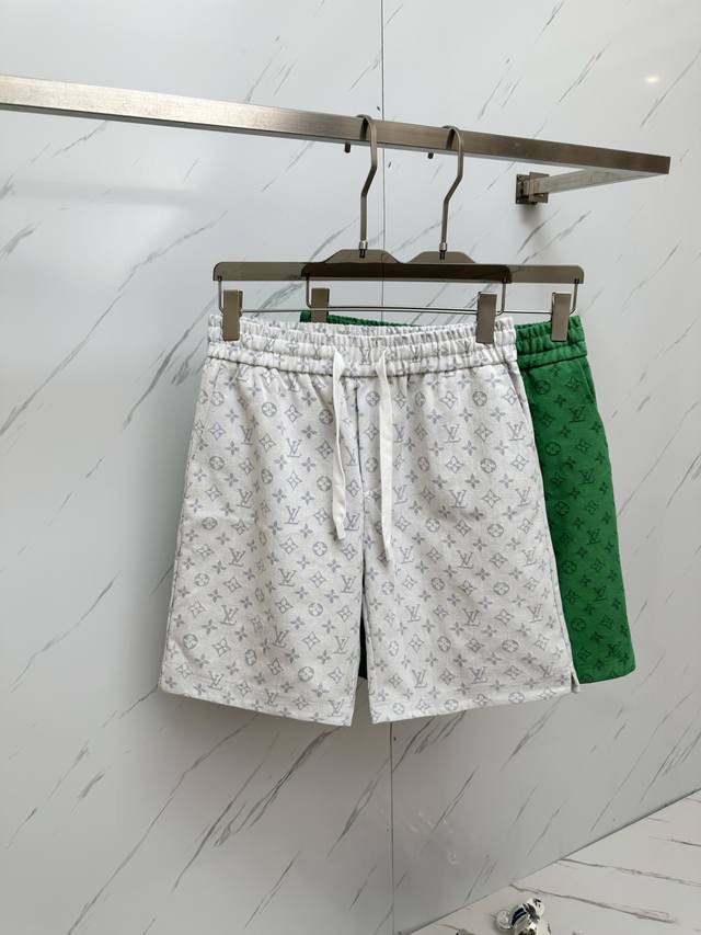 lv Hot Shorts 2025Ss New Men's Casual Shorts High-End Version Customized Fabr