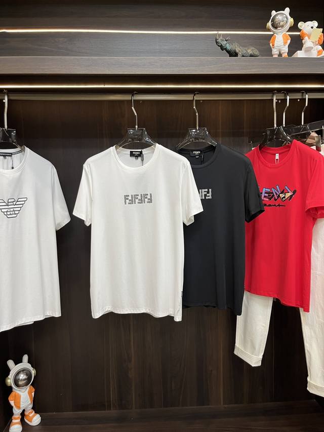 Promotes Fendi Exclusive Spring New Fendi Fashion Casual Short-Sleeved High-End