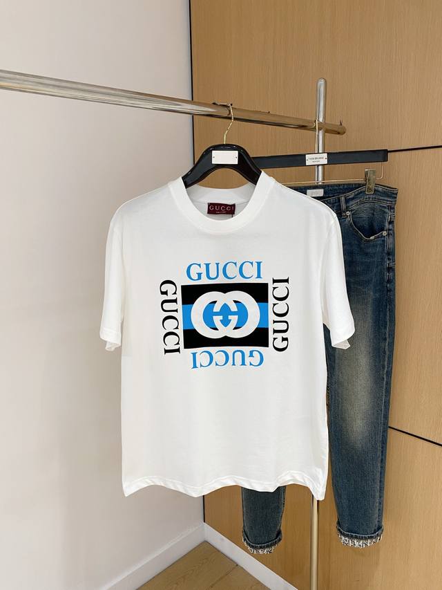 pgucci 2025 Spring And Summer New Men's And Women's Short-Sleeved T-Shirt Lat