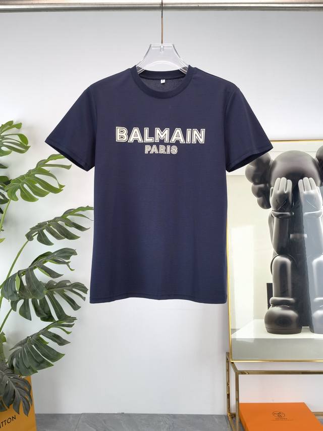 Balmain 2025Ss Spring And Summer Latest Round Neck Fashion Short-Sleeved T-Shirt