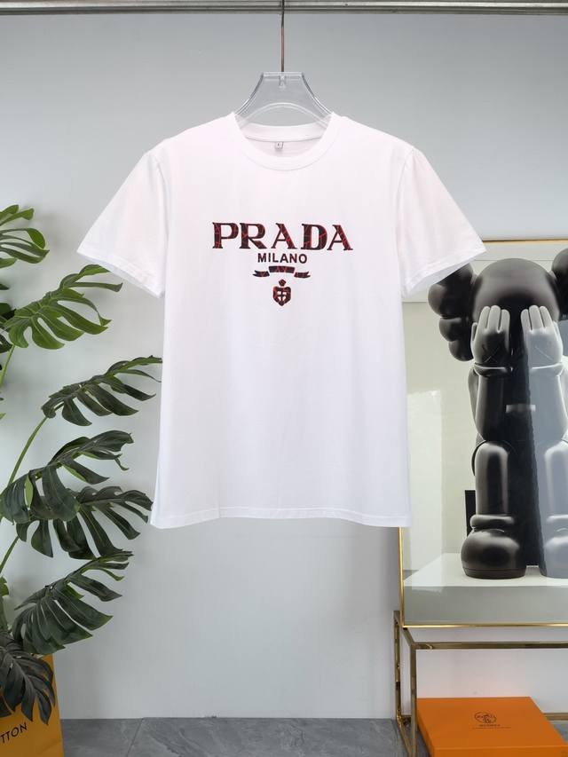 prada Prada 2025Ss Spring And Summer Latest Round Neck Fashion Short-Sleeved