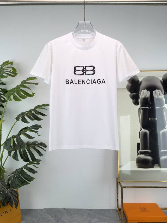 Balenciaga 2025Ss Spring And Summer Latest Round Neck Fashion Short-Sleeved T-Sh
