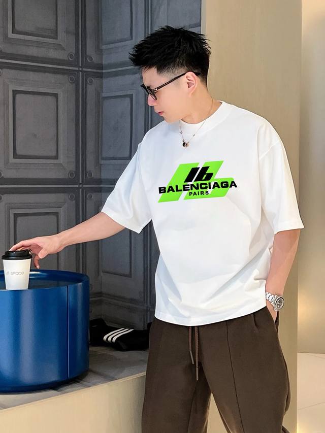 Short-Sleeved Shorts Balenciag**25S New T-Shirt. Recommended For Both Men And Wo