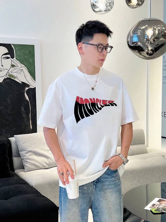 moncle*-25S New Fashion Brand T-Shirt. Unisex. Classic Brand Letter Graphics