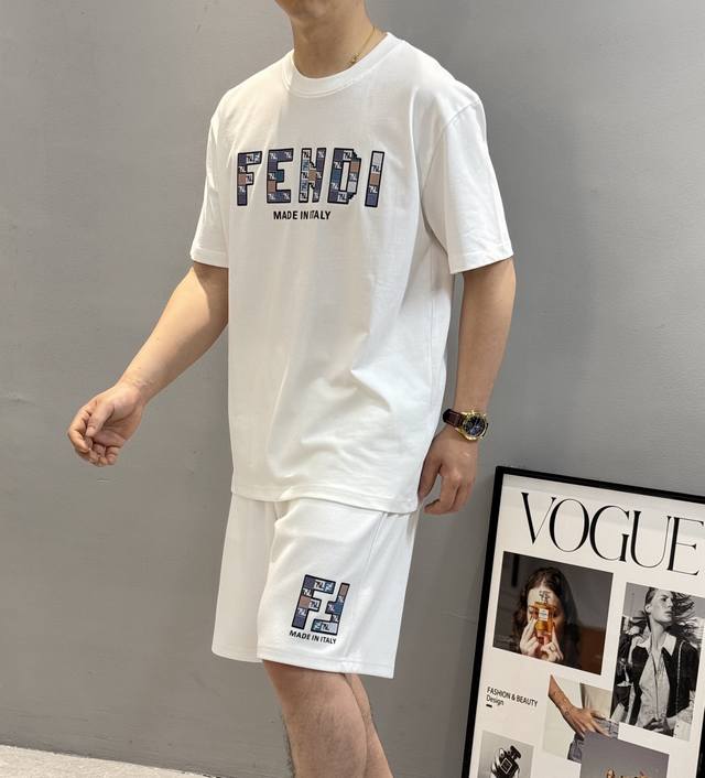 fend*Fendi 25S New Sports Suit. Made Of High-Quality 260G Cotton Cloth. The W