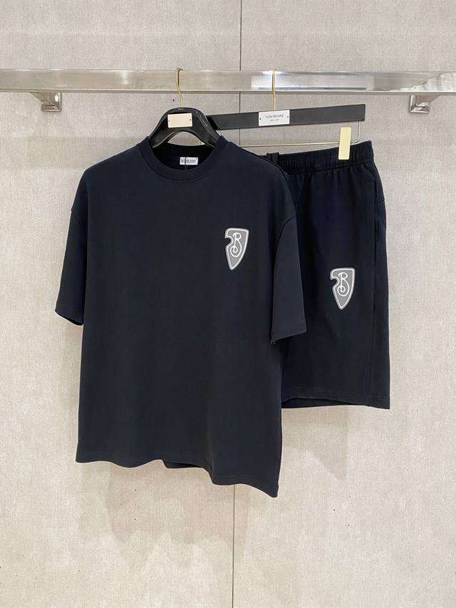 25Ss Bbr Heavy Round Neck Short Sleeve T-Shirt And Shorts Set Uses Gram Doubl