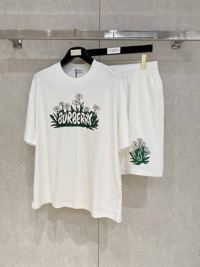 25Ss Burberry Heavyweight Round Neck Short-Sleeved T-Shirt And Shorts Set Use