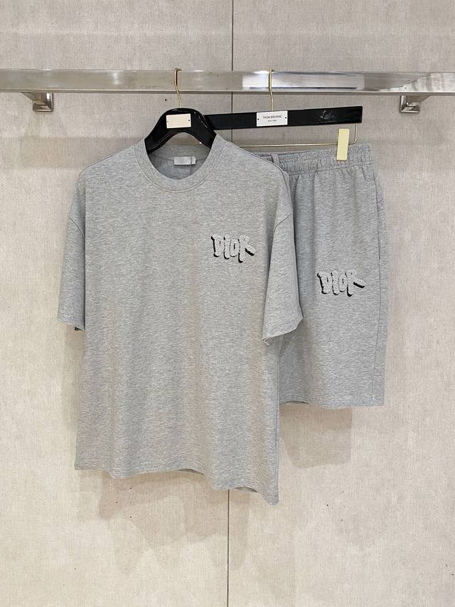 25Ss Dior Homme Heavyweight Round Neck Short-Sleeved T-Shirt And Shorts Set I