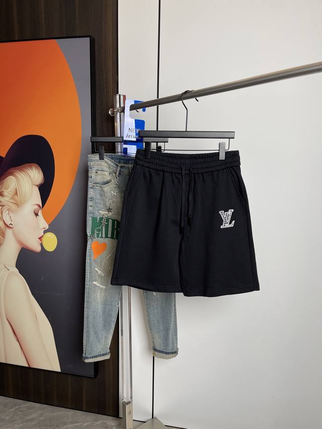 lv2025 Summer New Shorts Original Printed Embroidered Letter Logo Three Logos