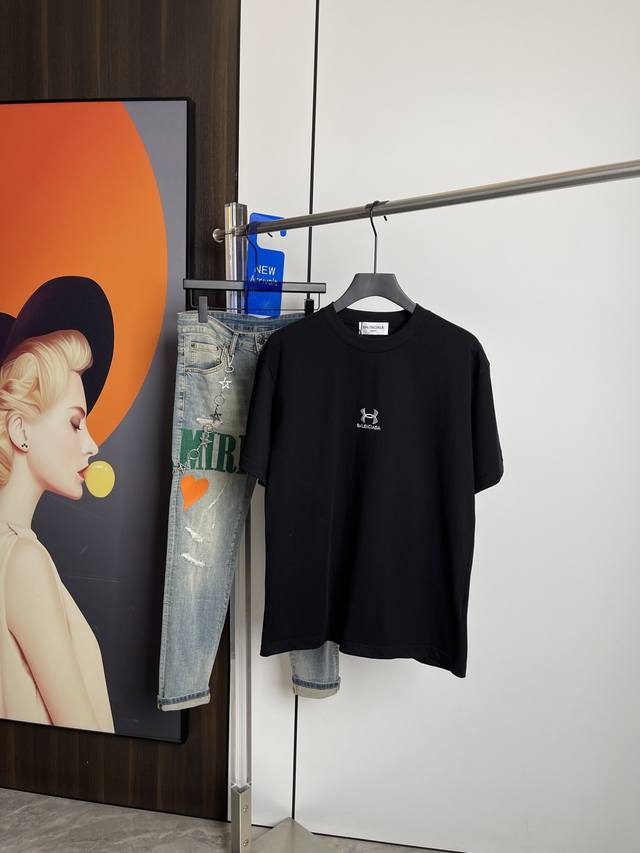 Balenciaga 2025 Summer New Short-Sleeved T-Shirt With One-To-One Original Printi