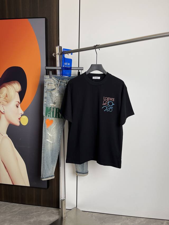 Loewe 2025 Summer New Short-Sleeved T-Shirt With One-To-One Original Printing. T
