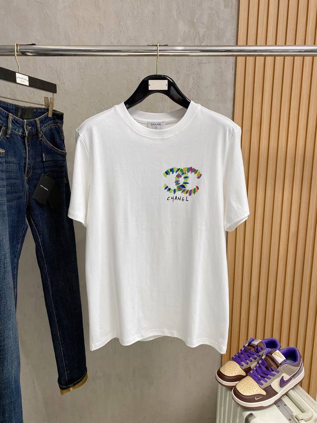 cha# 2025 Spring And Summer New Releases Newest Short-Sleeved Round Neck T-Sh