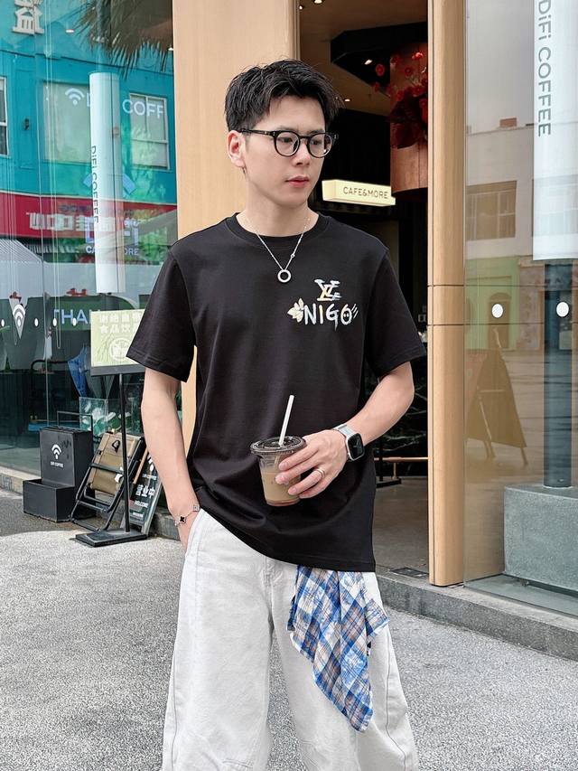 louis Vuitton Louis Vuitton Exclusive New Original Men's Casual Short-Sleeved