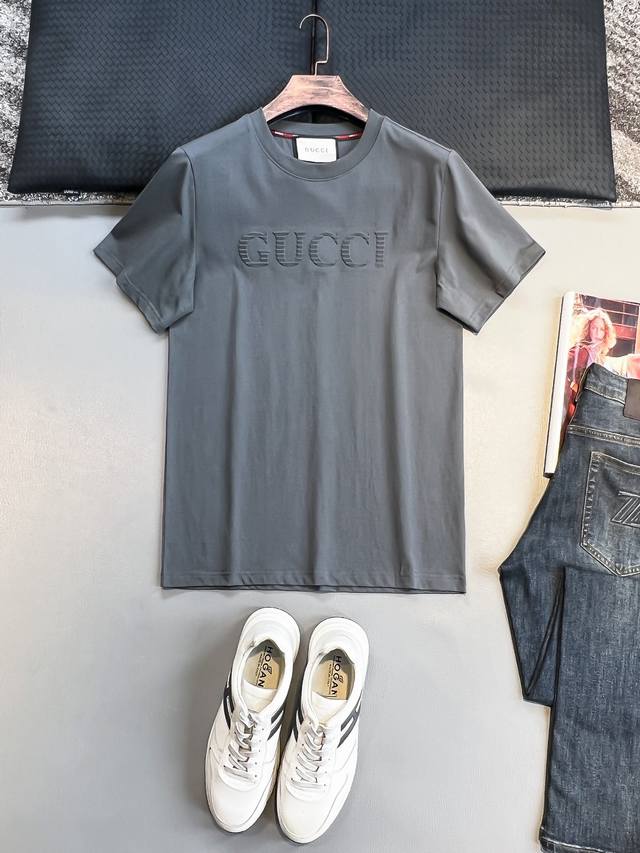 gu# 2025 Spring And Summer New Release Counter Latest Short-Sleeved Round Nec