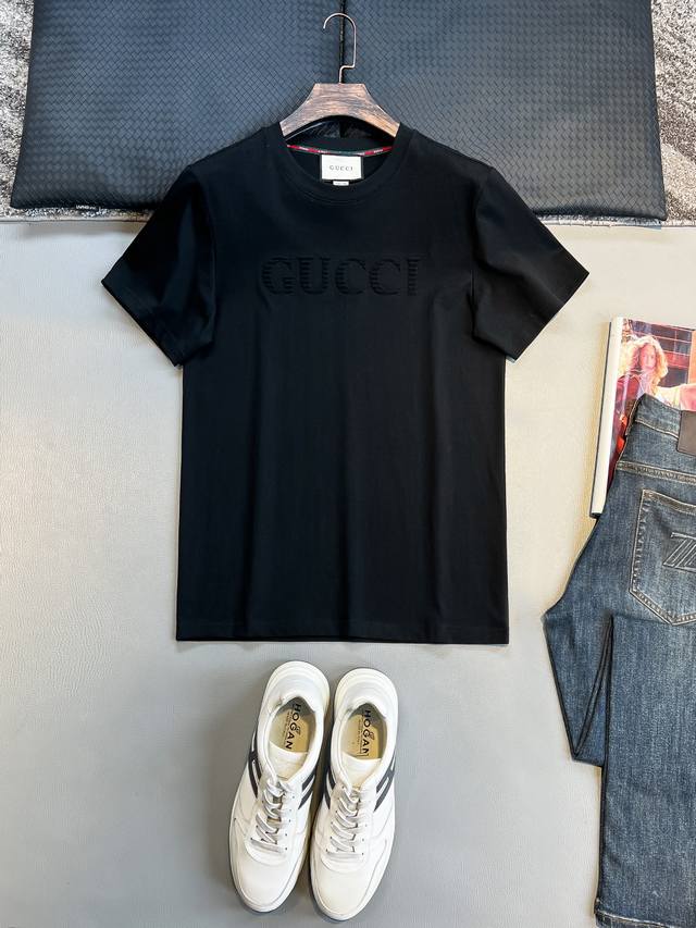 gu# 2025 Spring And Summer New Releases Newest Short-Sleeved Round Neck T-Shi