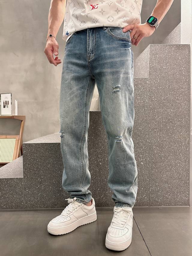 Fendi 2025 Spring And Summer New Men's Casual Jeans, Top Quality, Channel Order,