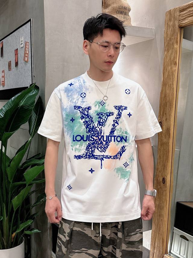 lv 2025 Spring And Summer New Unisex Short-Sleeved T-Shirts, Customized With