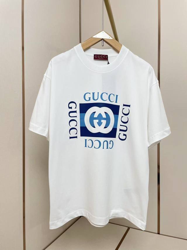 gucci2025 New Double Gt Shirt The Letter Logo Is Arranged In Contrasting Colo