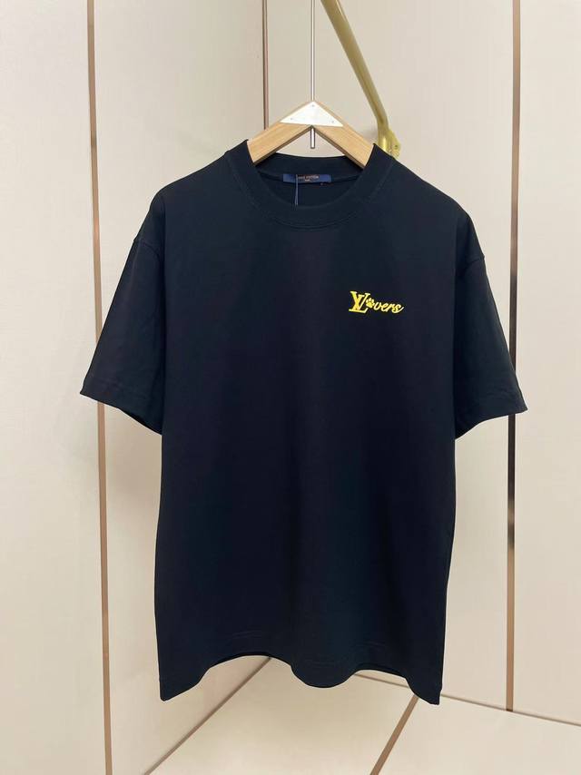 lv2025 New Foam Letter T-Shirt Three-Dimensional Foaming Process Full Of Thre