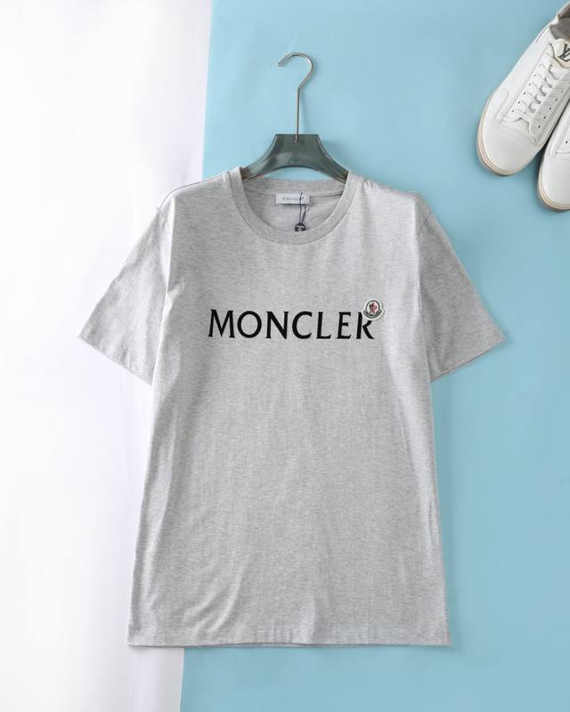 mon*Button 25Ss New Summer High-Count Mercerized Cotton Basic Round Neck Shor