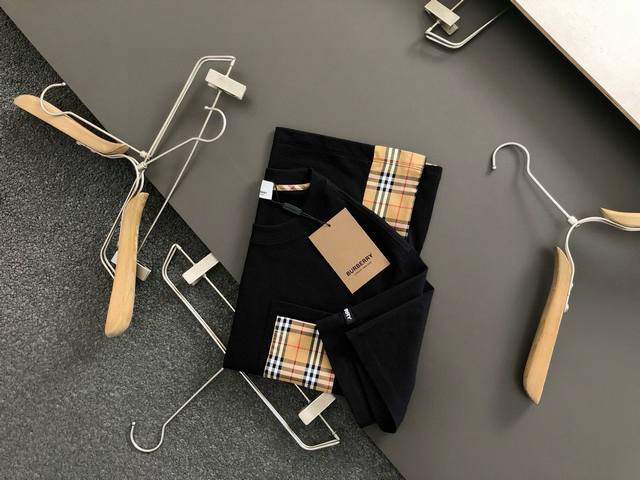 bbr*Fitted Version M-Xxxl 25 Spring And Summer Top Black Plaid Stitching Doub
