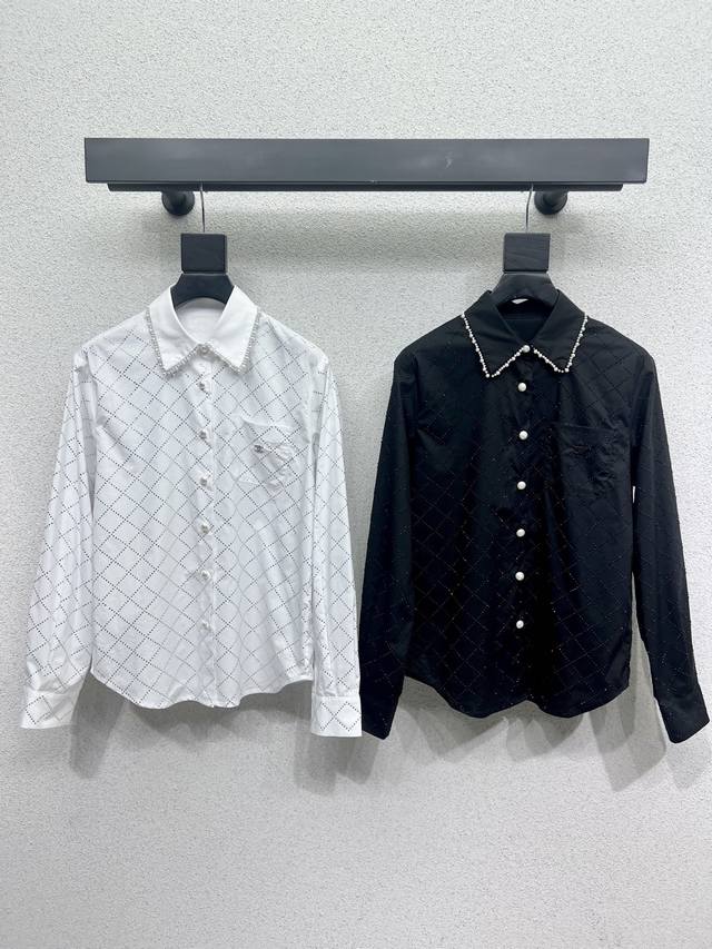 70673# Chanel Hot Diamond Shirt New Chanel Style Series Of Heavy-Duty Hot Dia