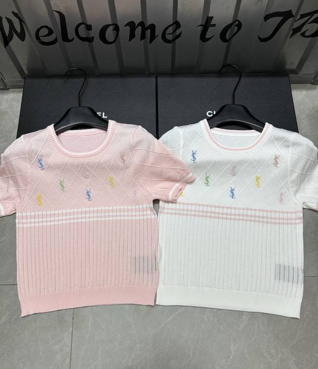 New Product Online Style Number: 28912# #Ys Diamond Letter Short Sleeve Real Sho