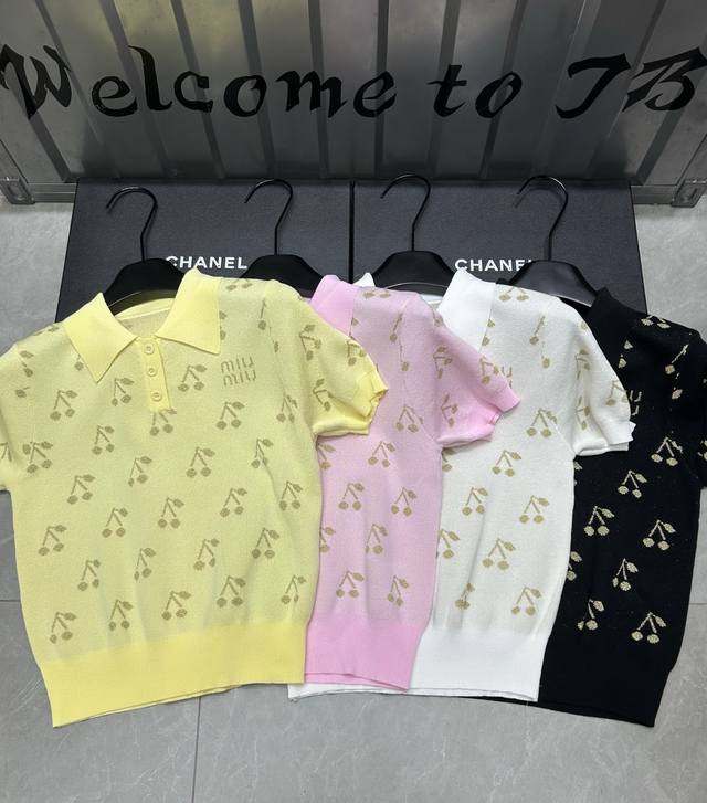 New Product Online Style Number: 28887# #Niu Cherry Lapel Short Sleeves Real Sho