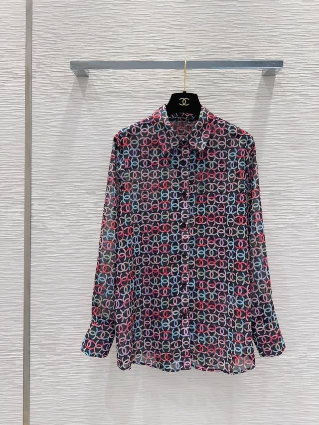 chane* 2025Ss New Shirt Slightly Transparent, Looming, Fashionable, Careful,