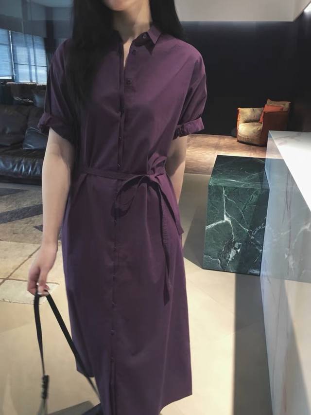 Dress New Release High Count Thin Cotton Peter Pan Collar Hem Short Sleeve Shirt