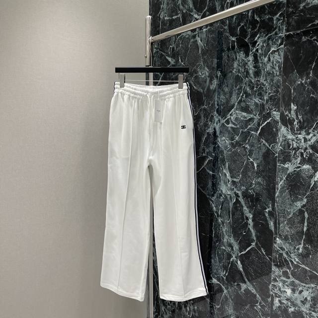 ce 25 Summer New Arc De Triomphe Embroidered Trousers Elastic Waist Design Is