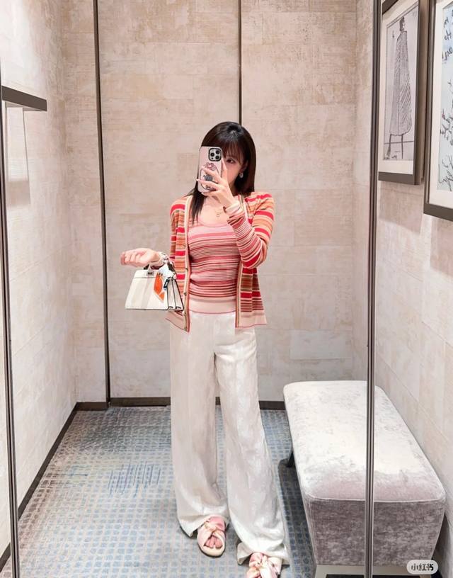 fd New Summer Series Rainbow Striped Camisole Vest With Letter Print On The B