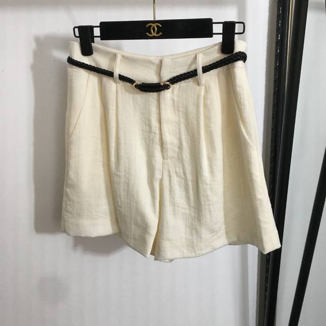 Style No. 20252976 Dio* New Simple And Versatile Linen Suit Shorts With Belt Bei