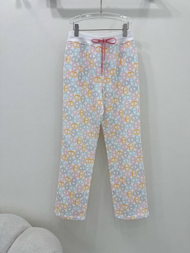herme*25 New Sports Casual Trousers Chaine D Ancre Series Pig Nose Print Jers