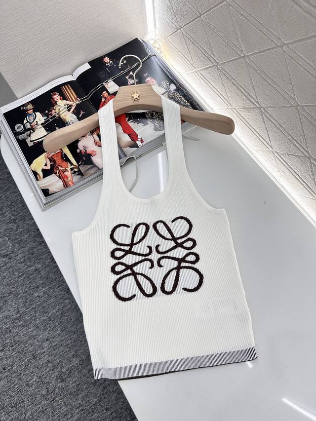 loew*2025 New Arrivals Halter Knitted Vest Customized Yb Tencel Yarn Weaving
