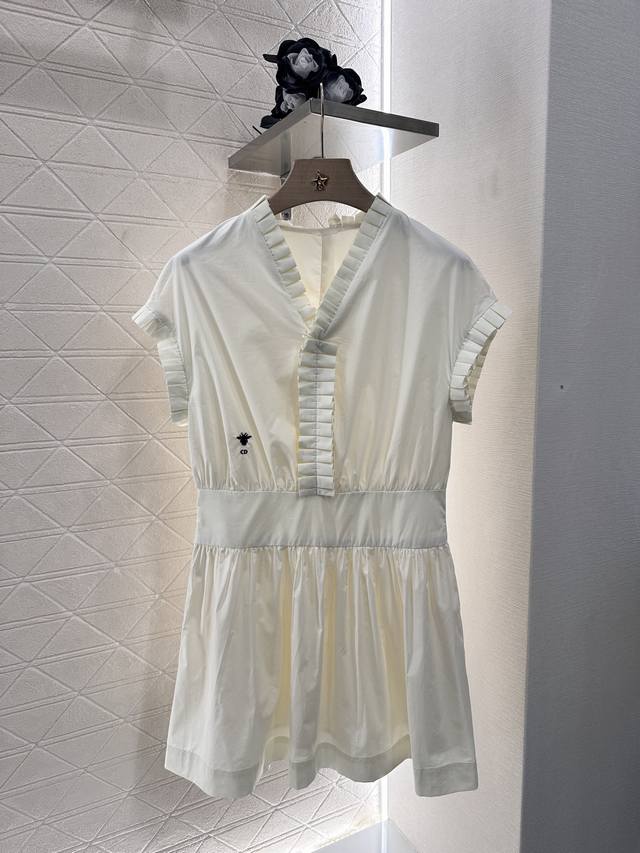 dio*2025 New Arrivals Accordion Lace Dress Customized Yb Twill Cotton Materia